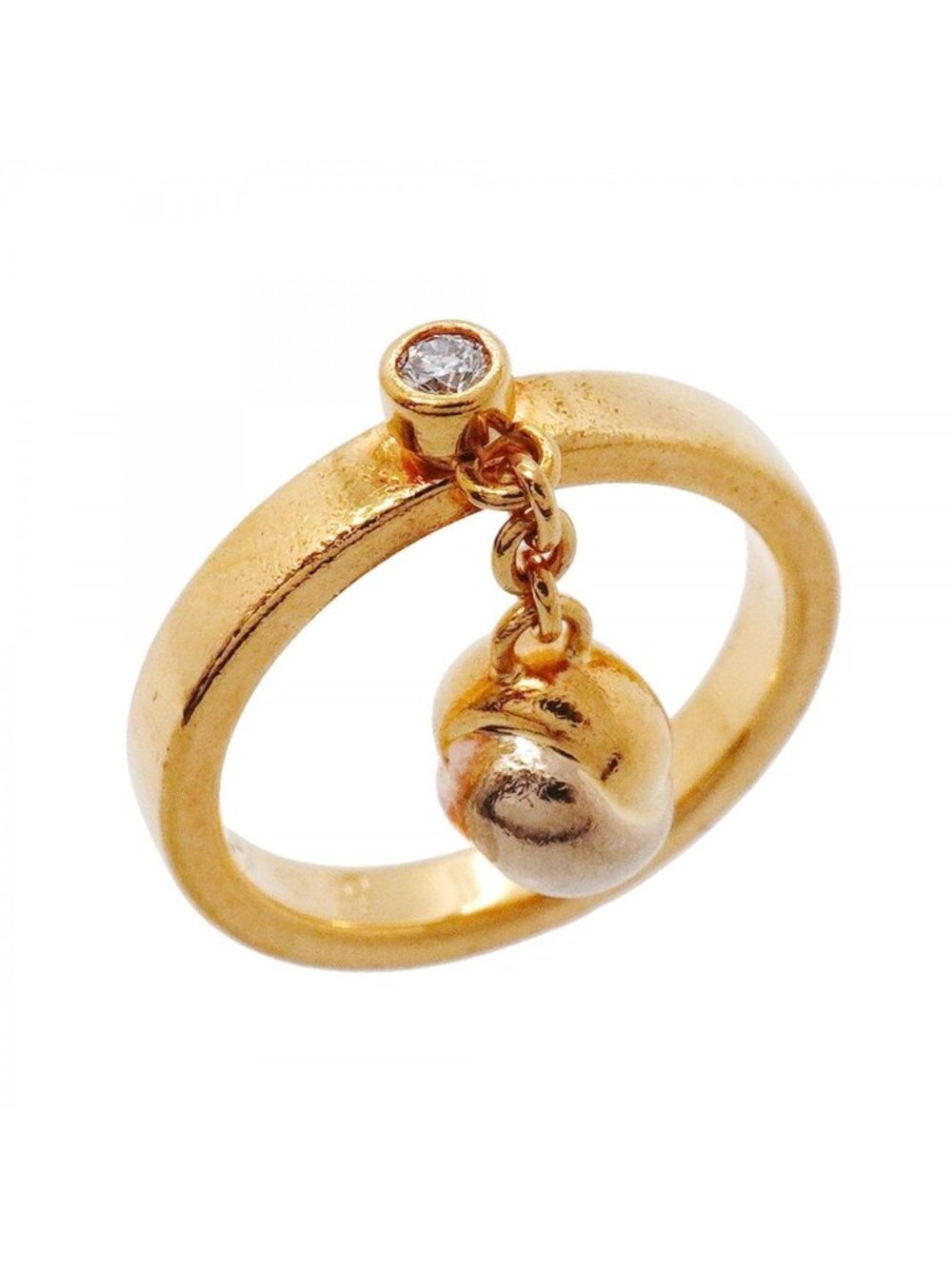 Cartier Ring Baby Trinity Ball 18k Yellow Gold 18k White 18k Pink Diamond